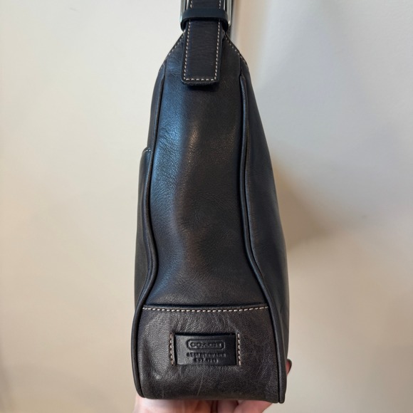 Vintage Coach Y2K Hamptons Hobo Shoulder Bag Black/Brown Leather 7788 EUC - Picture 8 of 12